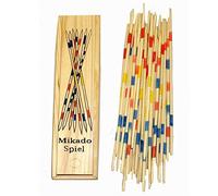 The Home Fusion Company en Bois Rétro Traditionnel Mikado Jeu Coloré Jusqu'à Bâtonnets Jeu Boîte en Bois