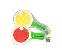The Home Fusion Company Ensemble raquette et balle de plage en bois pour enfants adultes
