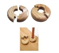 The Home Fusion Company Lot de 2 colliers de radiateur en bois de chêne verni 15 mm