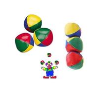The Home Fusion Company Lot de 3 Traditionnel Balles de Jonglage Clown Multicolore & Cirque Style