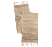 The Home Talk Chemin de table vintage en jute écologique fait à la main pour fête, table à manger, mariage, chemin de table bohème, parfait pour la décoration, 33 x 183 cm, jute naturelle