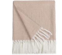 The Home Talk Couverture tissée à la main - 127 x 152,4 cm, motif à chevrons - Couverture 100 % coton pour canapé, lit, voyage - Confortable et légère - Parfaite pour toutes les saisons - Doux pour la