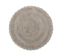 The Home Talk Tapis de bain en coton antidérapant extra absorbant pour spa, douche, baignoire, salon - Chaud, doux, lavable en machine, 61 cm - Accessoires de salle de bain ronds - Taupe
