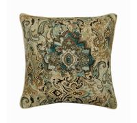 The HomeCentric Beige Coussin De Chaise, 45 x 45 cm Velours Housse De Coussin, Housse de Coussin avec Damassé, Damassé Housse De Coussin, Baroque Coussin De Chaise - Damask Decor