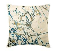 The HomeCentric Bleu Coussin De Chaise, 45 x 45 cm Velours Housse De Coussin, Housse de Coussin avec Feuille Peinte, Abstrait Housse De Coussin, Moderne Coussin De Chaise - Paint Splash