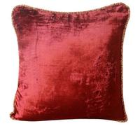 The HomeCentric Bordeaux Couverture D'Oreillers, Couleur Unie Cord Perle Taies d'oreiller, 50x50 cm Taie d'oreiller, Solide Contemporain Jettent des Oreillers Couvrent, Velours - Maroon Shimmer