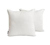 The HomeCentric Décoratif Blanc Housse de Coussin Lombaire Lot de 2, 30x40 cm Art Soie Housse de Coussin Simple et Solide, Solide Housse de Coussin oblongue, Moderne - White Luxury