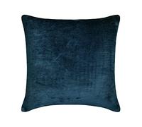 The HomeCentric Décoratif Bleu Oreiller, Lot de 2, 50x50 cm Velours Coussin Double Face, Fermeture à glissière supérieure et Tirette, Housse de Coussin avec, Couleur Unie Moderne - Velvet Blue Jules