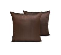 The HomeCentric Décoratif Brun Housse de Coussin Lombaire Lot de 2, 30x40 cm Art Soie Housse de Coussin Simple et Solide Housse de Coussin oblongue, Moderne - Dark Brown Luxury