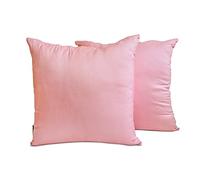 The HomeCentric Décoratif Rose Clair Housse de Coussin Lombaire Lot de 2, 35x50 cm Art Soie Housse de Coussin Simple et Solide Housse de Coussin oblongue, Moderne - Light Pink Luxury