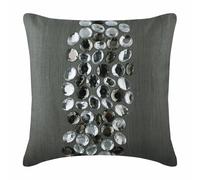 The HomeCentric Gris Taies d'oreiller, Cristal Faux Diamant Couverture D'Oreillers, Oreiller Jet Couvre 45x45 cm, Carre Soie Taie, Geometrique Contemporain Jet Decoratif Taies - Jewels