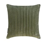 The HomeCentric Housse de coussin décorative 50 x 50 cm, en velours côtelé et à rayures pour canapé, sofa, chambre à coucher et salon, design moderne, motif de lignes de sauge