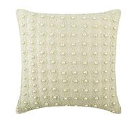 The HomeCentric Housses de Coussin decoratives 40 x 40 cm Blanc, Soie Jetez Les couvertures de Coussin, couvertures Faites Main de Coussin - Pearl Bed