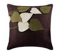 The HomeCentric Marron Jeter Les Taies d'oreiller, Feuille Felt Applique Thème Tropical Jettent des Oreillers Couvrent, 40x40 cm Taies d'oreiller Decoratif, Faux Suede Taies - OliveLeafyDay