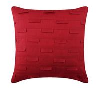 The HomeCentric Rouge Fonce Jettent des Oreillers Couvrent, Plis Nervures Texture Taie d'oreiller, Lot de 2, 50x50 cm Housses De Coussin, Moderne Housses De Coussin, Soie Couverture - Deep Red Oceane