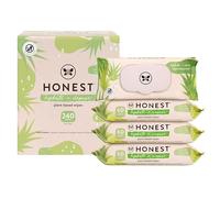 The Honest Company Hydrate + Cleanse Benefit Wipes | Lingettes de nettoyage multi-tâches | 100 % à base de plante, hypoallergéniques | Aloe + Cucumber, 240 points