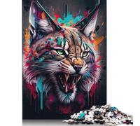 The Honesty Lynx Puzzle 1000 Pièces Educa Jouet en Bois Divertissement Créatif Décoration Intérieure Jeu Éducatif Challenge Toy Adultes & Enfants des 14 Ans 1000pcs (75x50cm)
