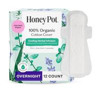 The Honey Pot Herbal Overnight Pads, 12 Count