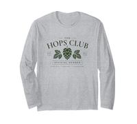 The Hops Club Membre Officiel Buveur Culture Bière Houblon Manche Longue