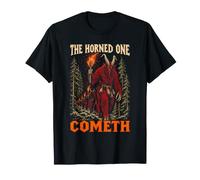 The Horned One Cometh Krampus Run Pagan Christmas Demon T-Shirt
