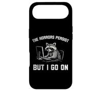 The Horrors Persist But I go on Funny Raton Laveur Work Coque pour iPhone Air