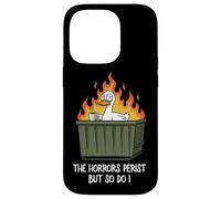 The Horrors Persist But So Do I Dumpster Funny Duck Lover Coque pour iPhone 14 Pro