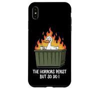 The Horrors Persist But So Do I Dumpster Funny Duck Lover Coque pour iPhone XS Max