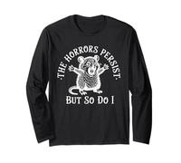 The Horrors Persist But So Do I Souris Résiliente Humour Manche Longue