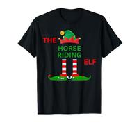 The Horse Riding Pyjama de Noël Amusant Motif Lutin T-Shirt