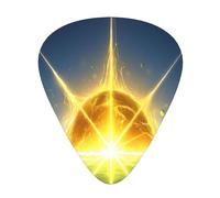 The Hot Sun Lot de 12 médiators pour guitare, 4 pièces de 3 tailles, adaptés à une large gamme d'instruments à cordes