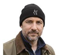 The House Of Dog: Bonnet de ski unisexe avec motif brodé Motif berger allemand, Noir , taille unique