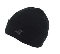 The House Of Dog: Bonnet de ski unisexe avec motif brodé Motif teckel Noir