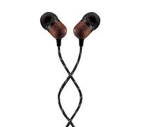 The House of Marley Smile Jamaica Écouteurs Intra-auriculaires, Bouton de Contrôle du Microphone, Driver 9,2mm Anti-Bruit, 2 Tailles d’Embouts Inclus pour le Confort, Câble Anti-nœuds, Noir