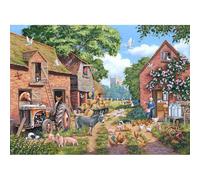 The House of Puzzles - No.24 - Puzzle Farm Focus - Puzzle de 1000 pièces pour adultes, illustration d'artiste, paysage pittoresque, cadeaux de puzzle de luxe