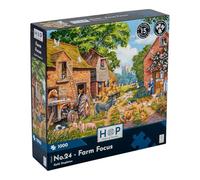 The House of Puzzles - No.24 - Puzzle Farm Focus - Puzzle de 1000 pièces pour adultes, illustration d'artiste, paysage pittoresque, cadeaux de puzzle de luxe
