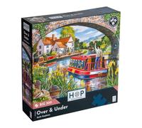 The House of Puzzles Over & Under, Grand Puzzle de 500 pièces | Pièces extra larges, illustration d'artiste, paysage pittoresque, puzzle de luxe cadeau pour adultes
