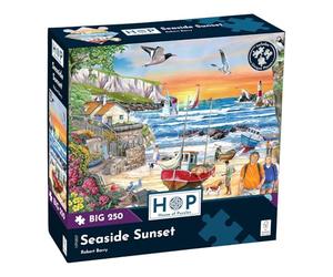 The House of Puzzles | Puzzle bord de mer coucher de soleil Big 250 | 250 pièces | Robert Barry | Panneau certifié FSC | 33 x 48,3 cm