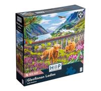The House of Puzzles - Puzzle Glenfinnan pour femme - Gros puzzles de 500 pièces pour adultes, pièces extra larges, illustré d'artiste, paysage pittoresque, cadeaux de puzzle de luxe