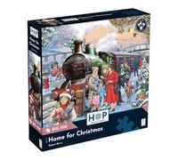 The House of Puzzles Puzzle Home for Christmas - Grands puzzles de 500 pièces pour adultes, pièces extra larges, illustré d'artiste, paysage pittoresque, cadeaux de puzzle de luxe