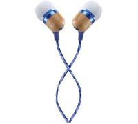 The House of Smile Jamaica Écouteurs Intra-auriculaires, Bouton de Contrôle du Microphone, Driver 9,2mm Anti-Bruit, 2 Tailles d¿Embouts Inclus pour le Confort, Câble Anti-n?uds, Couleur Jean