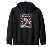 The Howl of Ragnarok Mythe Norse Wolf Warrior Viking Saga Sweat à Capuche