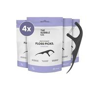 The Humble Co. - Bâton de fil dentaire végétal et durable recommandé par les dentistes - Charbon (200 pièces, menthe)