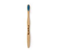 THE HUMBLE CO.-Brosse à dents pour adulte en bambou souple coloris bleu