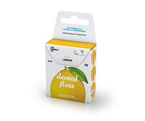 The Humble Co. Fil Dentaire | Citron | Respectueux de la Nature, Vegan, Approuvé par les Dentistes - Élimine la plaque et donne une sensation de fraîcheur (1 x 50m)