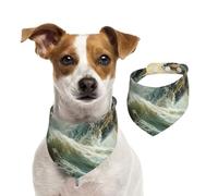 The Humpback Whale in The Waves Bandana réglable pour garçons et filles, convient pour chats et chiens