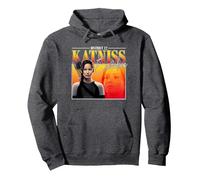 The Hunger Games District 12 Katniss 90's Style Movie Sweat à Capuche, Unisexe pour Adultes, Chiné Foncé, L