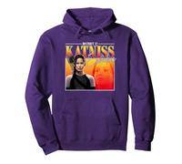The Hunger Games District 12 Katniss 90's Style Movie Sweat à Capuche, Unisexe pour Adultes, Violet, M