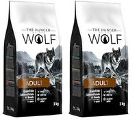 The Hunger of the Wolf Croquettes pour Chiens Adultes de Toutes Races et Chiens allergiques, Formule délicate sans céréales avec Saumon et Pommes de Terre, 3 kg (Lot de 2)