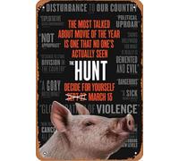 The Hunt (2020) Plaque en métal vintage rétro 20,3 x 30,5 cm