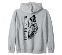 The Hunter Wolf Wild Spirit Backprint Sweat à Capuche